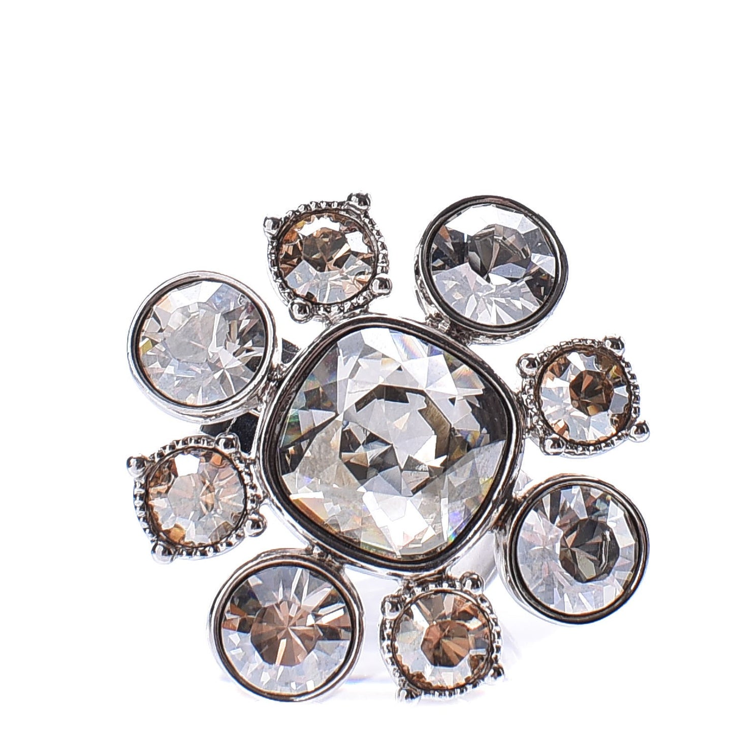 Crystal CC Ring 7 Silver