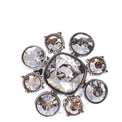 Chanel Crystal CC Ring 7 Silver 1 of 4