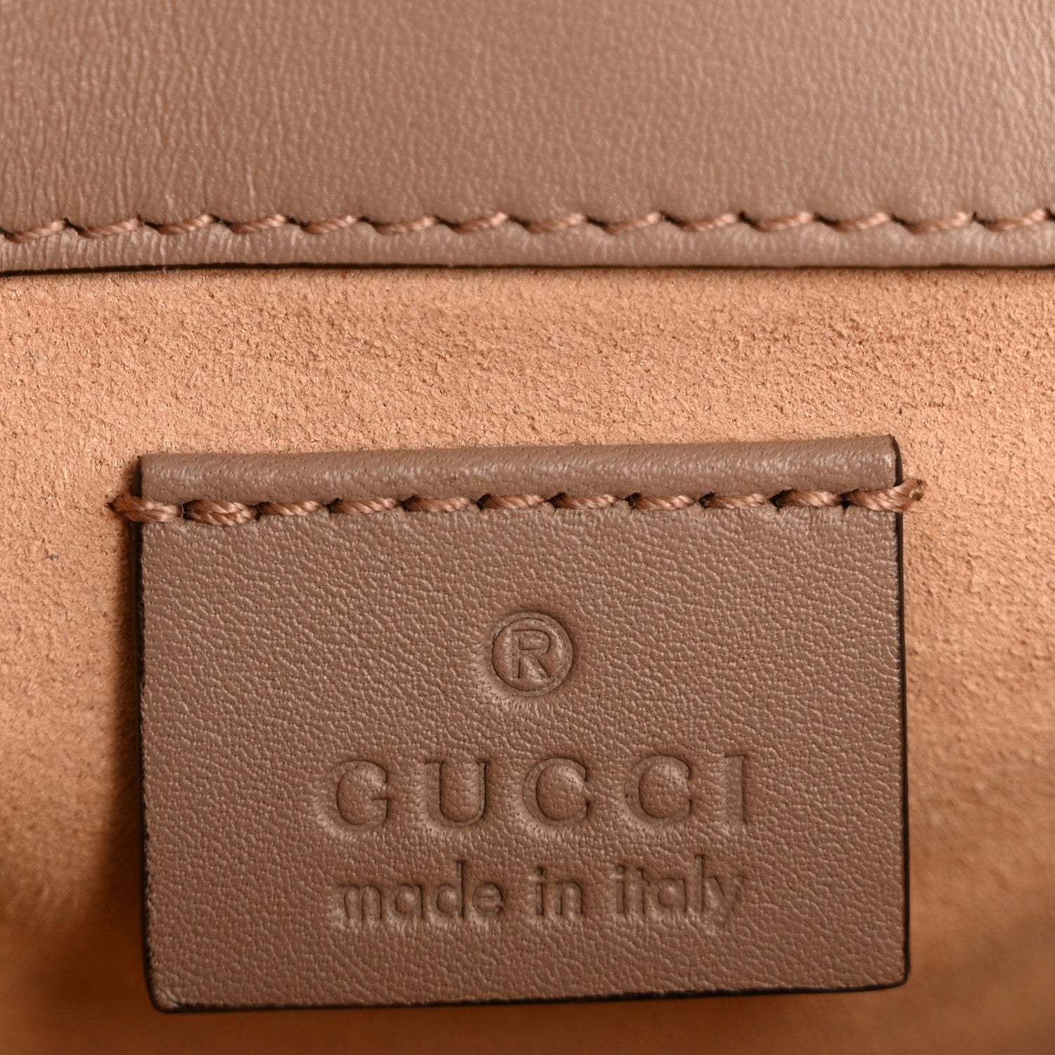 Gucci Calfskin Matelasse Super Mini GG Marmont Shoulder Bag Porcelain Rose 6 of 11