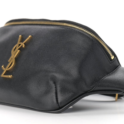 Saint Laurent Grain De Poudre Monogram Belt Bag Black 10 of 11