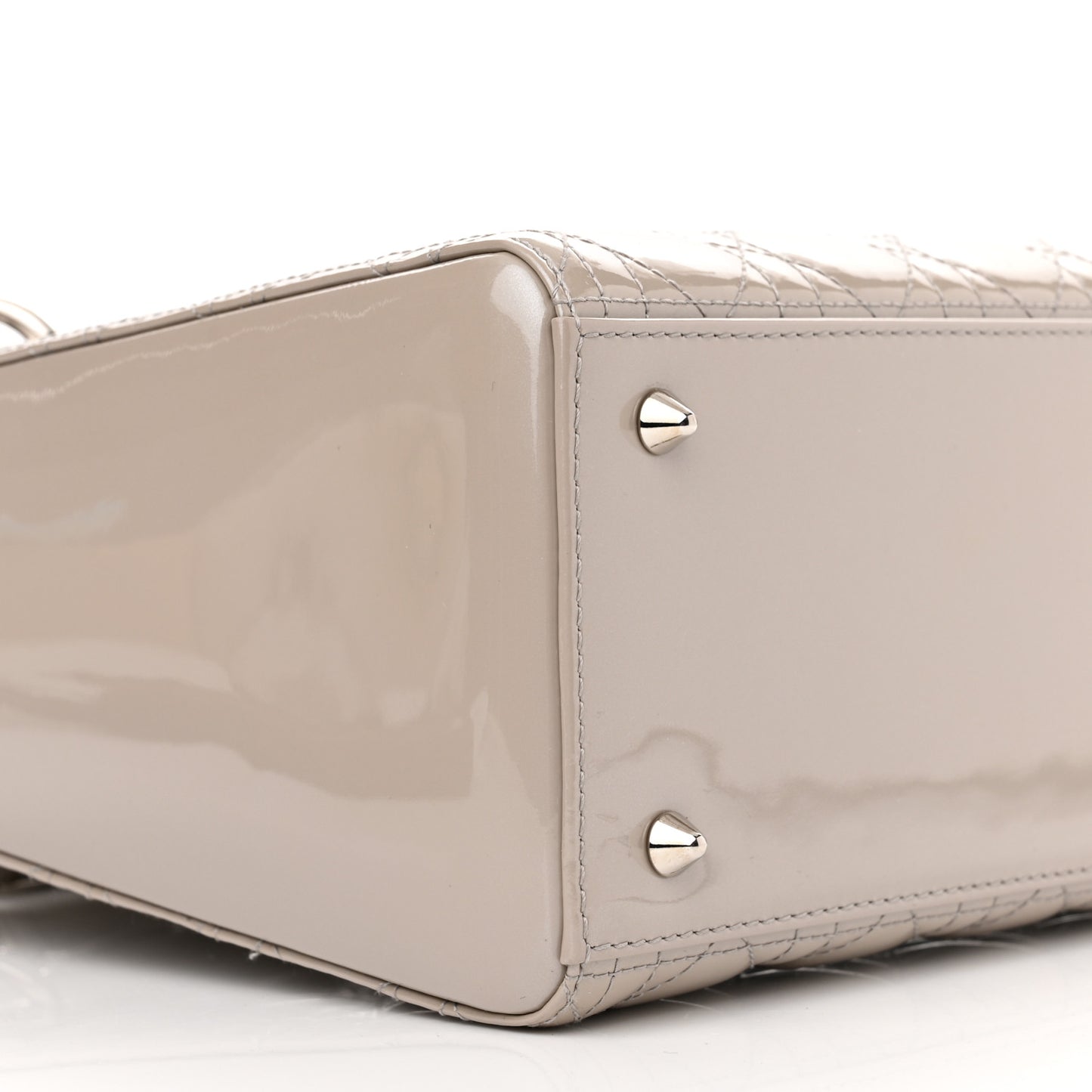 Patent Cannage Medium Lady Dior Grey