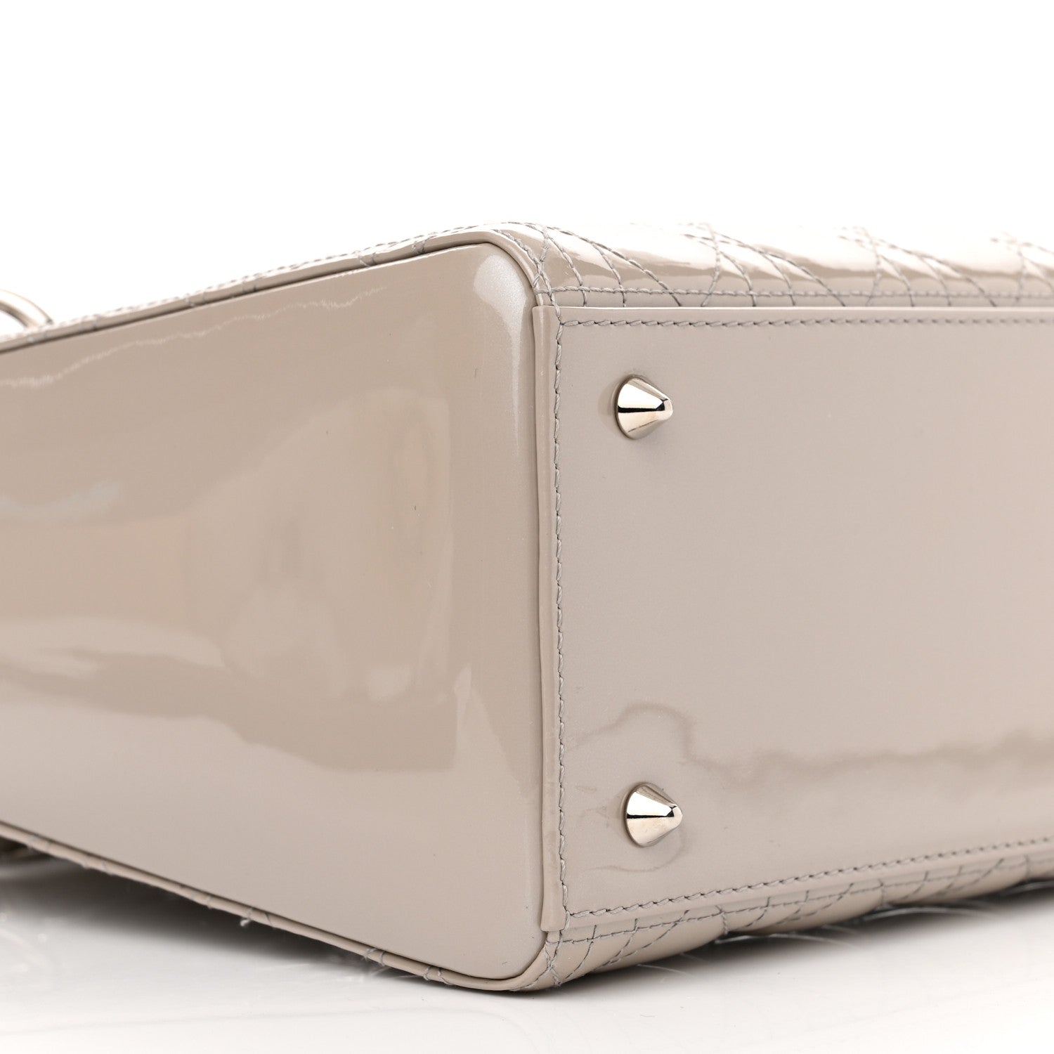 Christian Dior Patent Cannage Medium Lady Dior Grey 9 of 12