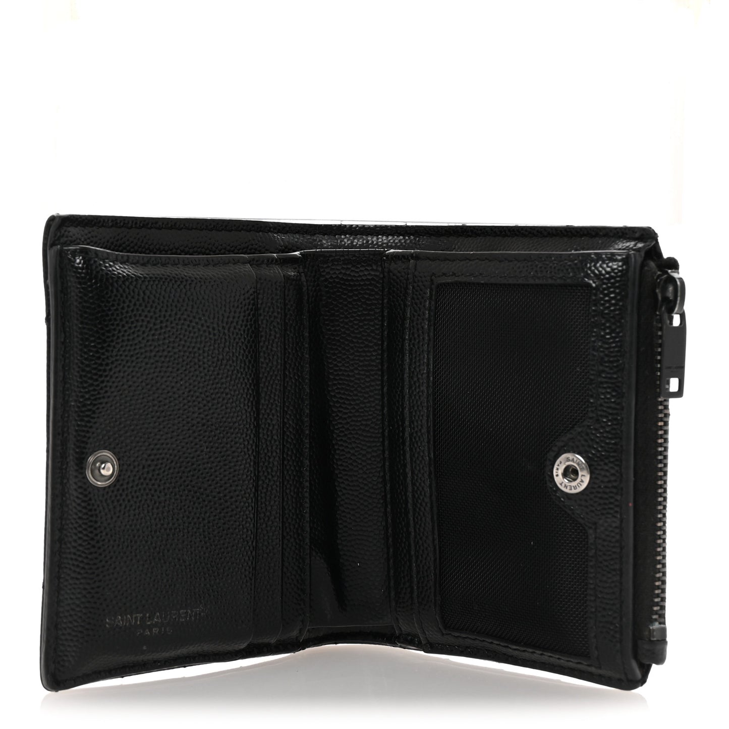 Grain De Poudre Matelasse Chevron Monogram Zipped Card Case Black
