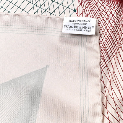 Hermes Silk Hiver H En Fil Scarf 140 White Anthracite 5 of 8