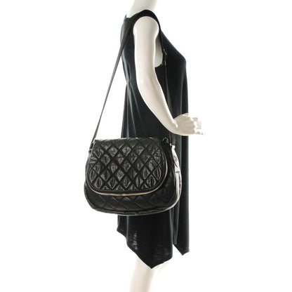 Chanel Coated Canvas Quilted Expandable Messenger Black 2 of 7