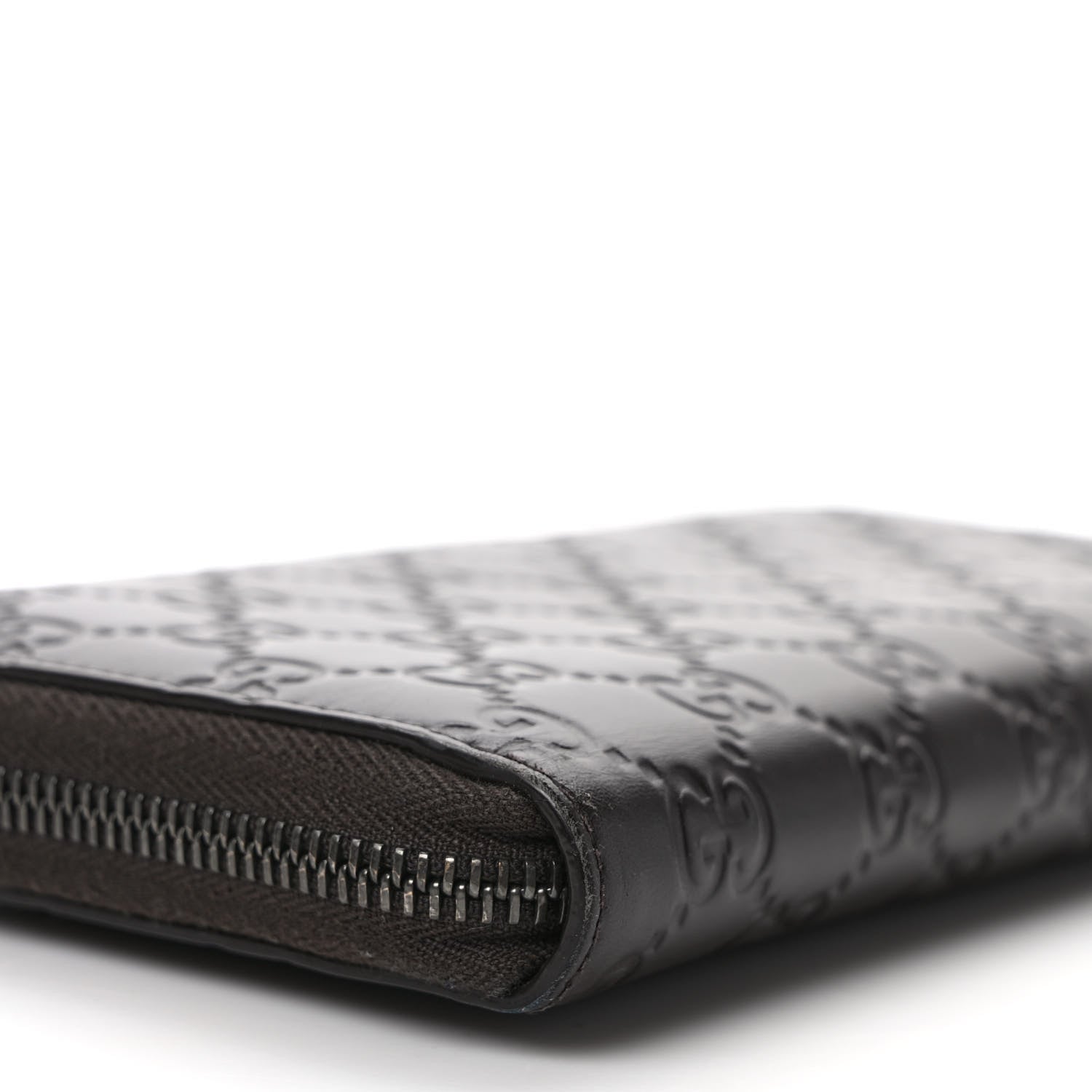 Gucci Guccissima Signature Zip Around Organizer Wallet Black 7 of 12