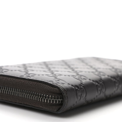 Gucci Guccissima Signature Zip Around Organizer Wallet Black 7 of 12