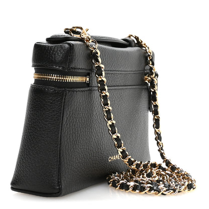 Chanel Grained Calfskin Small Supple Trapeze Vanity With Chain Black 2 of 10