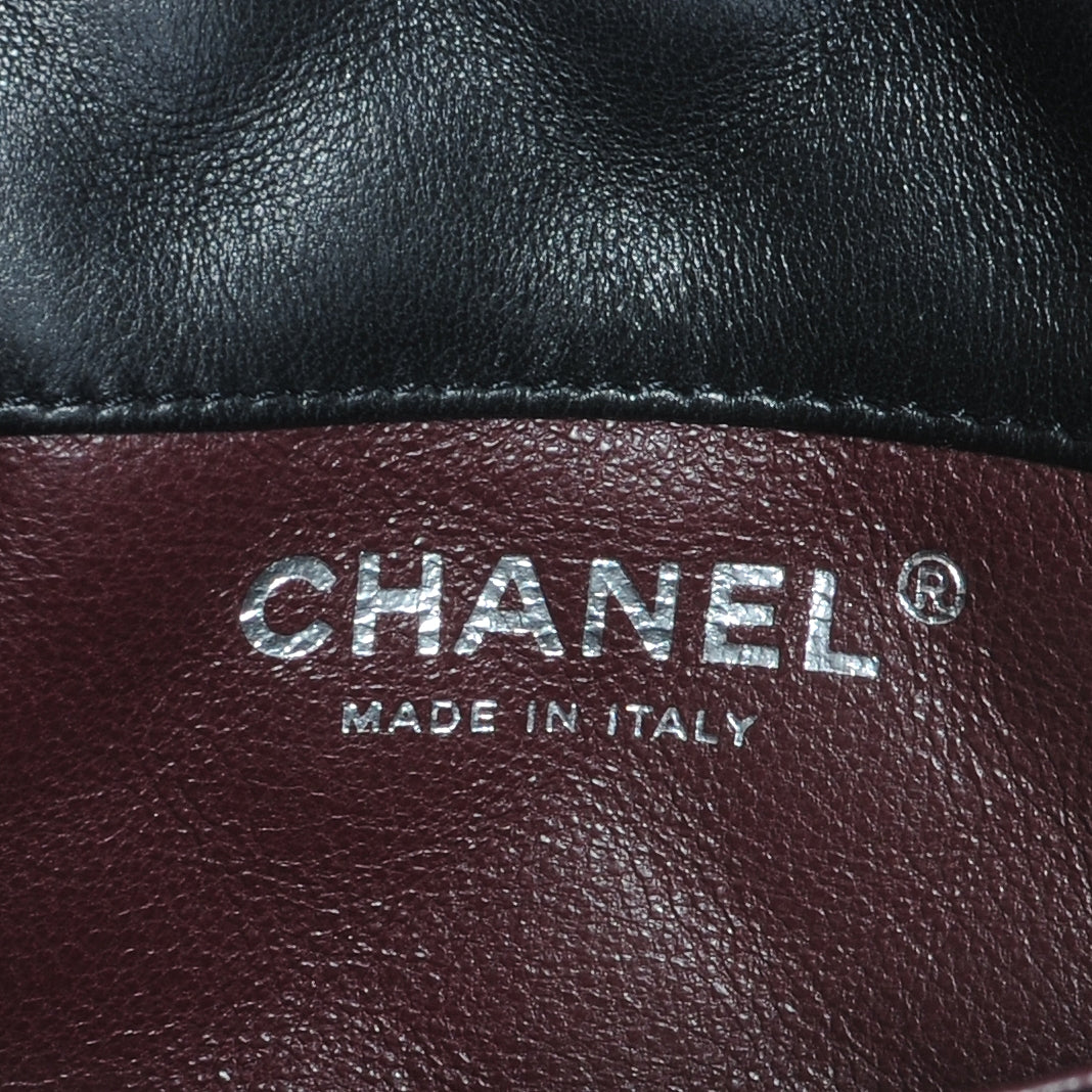 Lambskin Quilted Extra Mini Flap Black