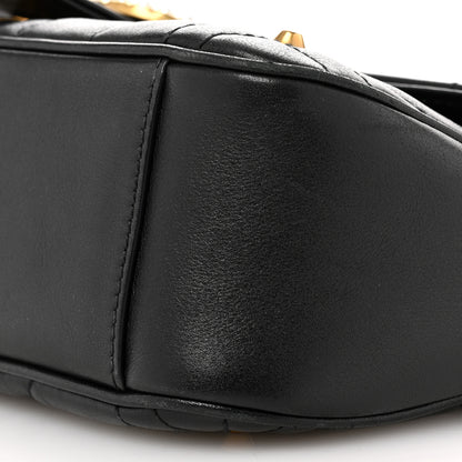 Gucci Calfskin Matelasse Studded Small Pearly GG Marmont Shoulder Bag Black 10 of 13
