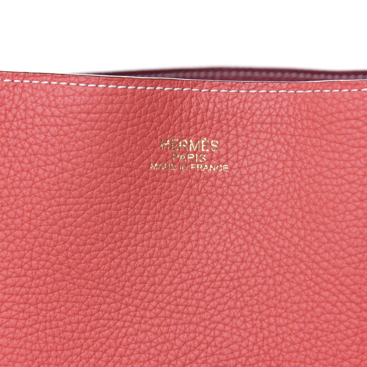 Taurillon Clemence Double Sens 36 Reversible Tote Rubis Bougainvillea