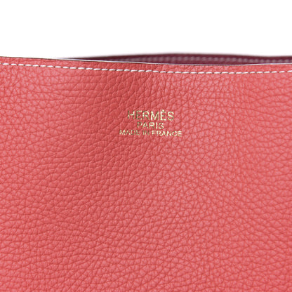 Hermes Taurillon Clemence Double Sens 36 Reversible Tote Rubis Bougainvillea 8 of 15