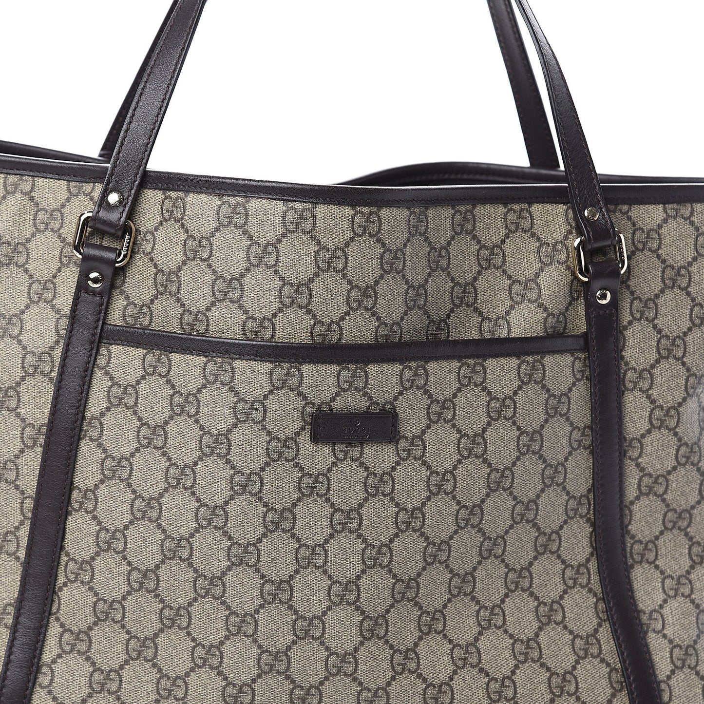 GG Supreme Monogram Medium Joy Tote Brown