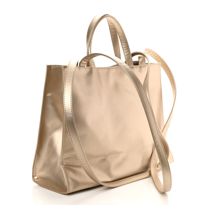 Telfar Metallic Vegan Leather Medium Shopping Bag Gold 5 of 8