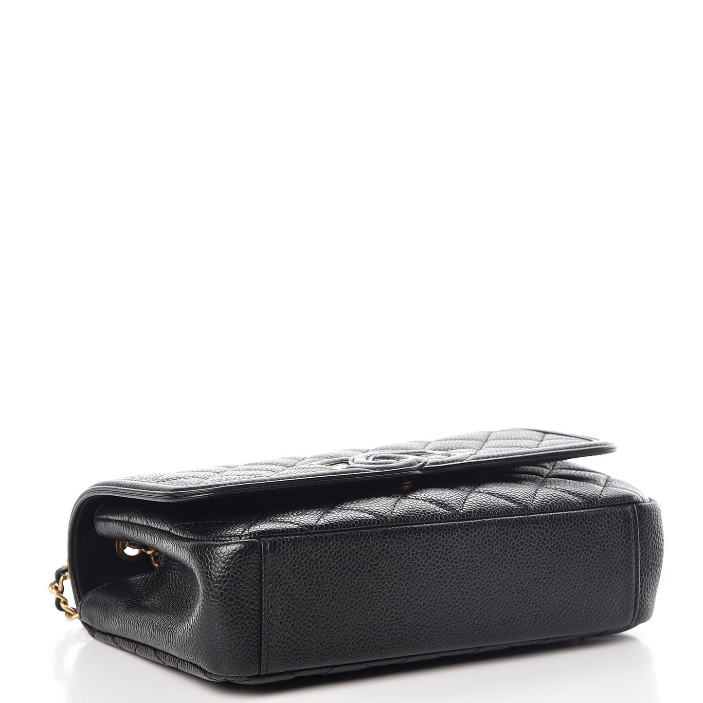 Caviar Quilted Small CC Filigree Flap Black