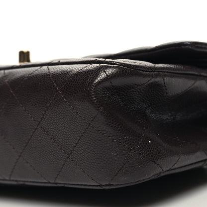 Chanel Caviar Quilted Small Double Flap Dark Brown 10 of 10