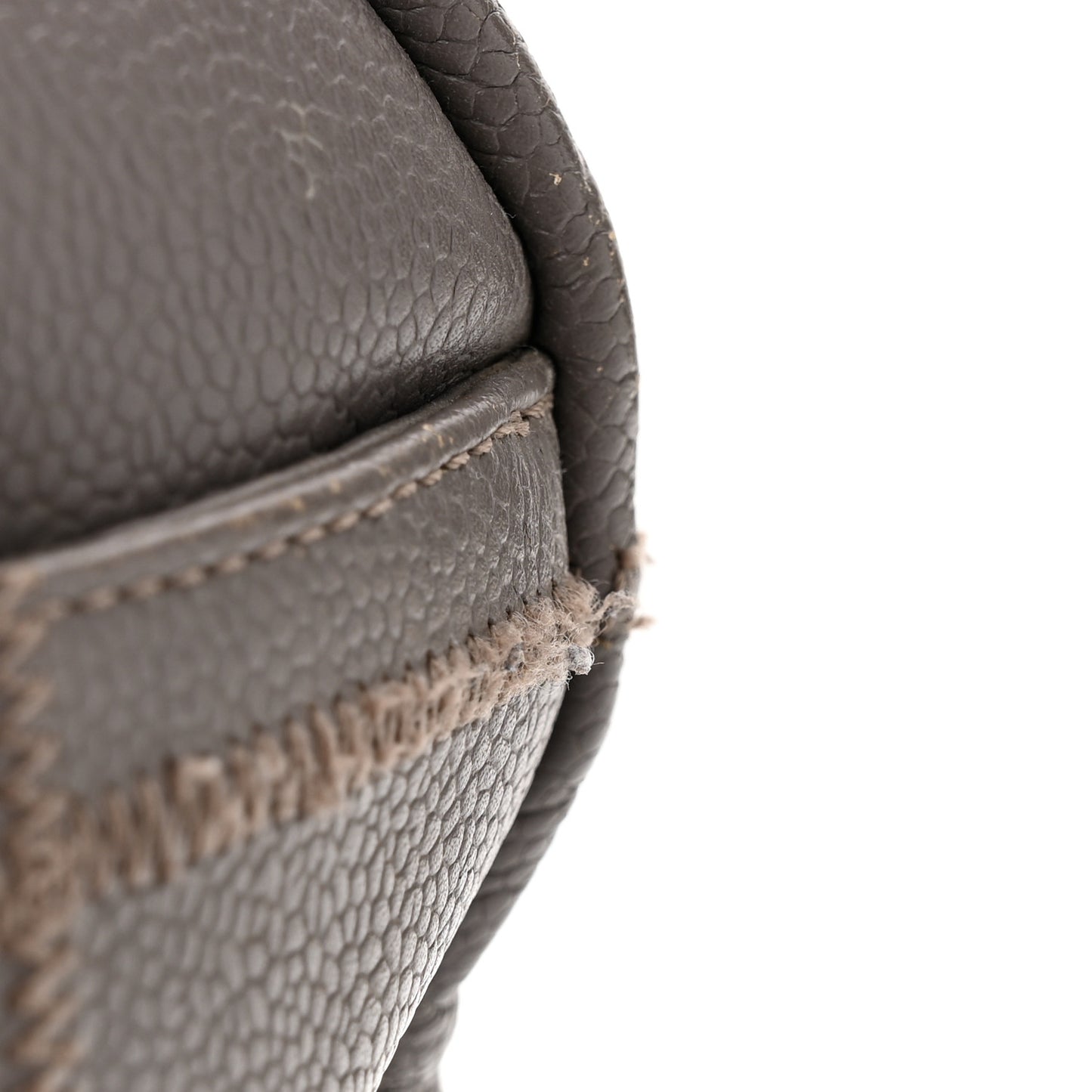 Caviar Square Stitched Bowler Grey