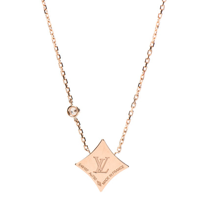 Louis Vuitton 18K Pink Gold Diamond Pink Mother of Pearl Color Blossom BB Star Pendant Necklace 4 of 5