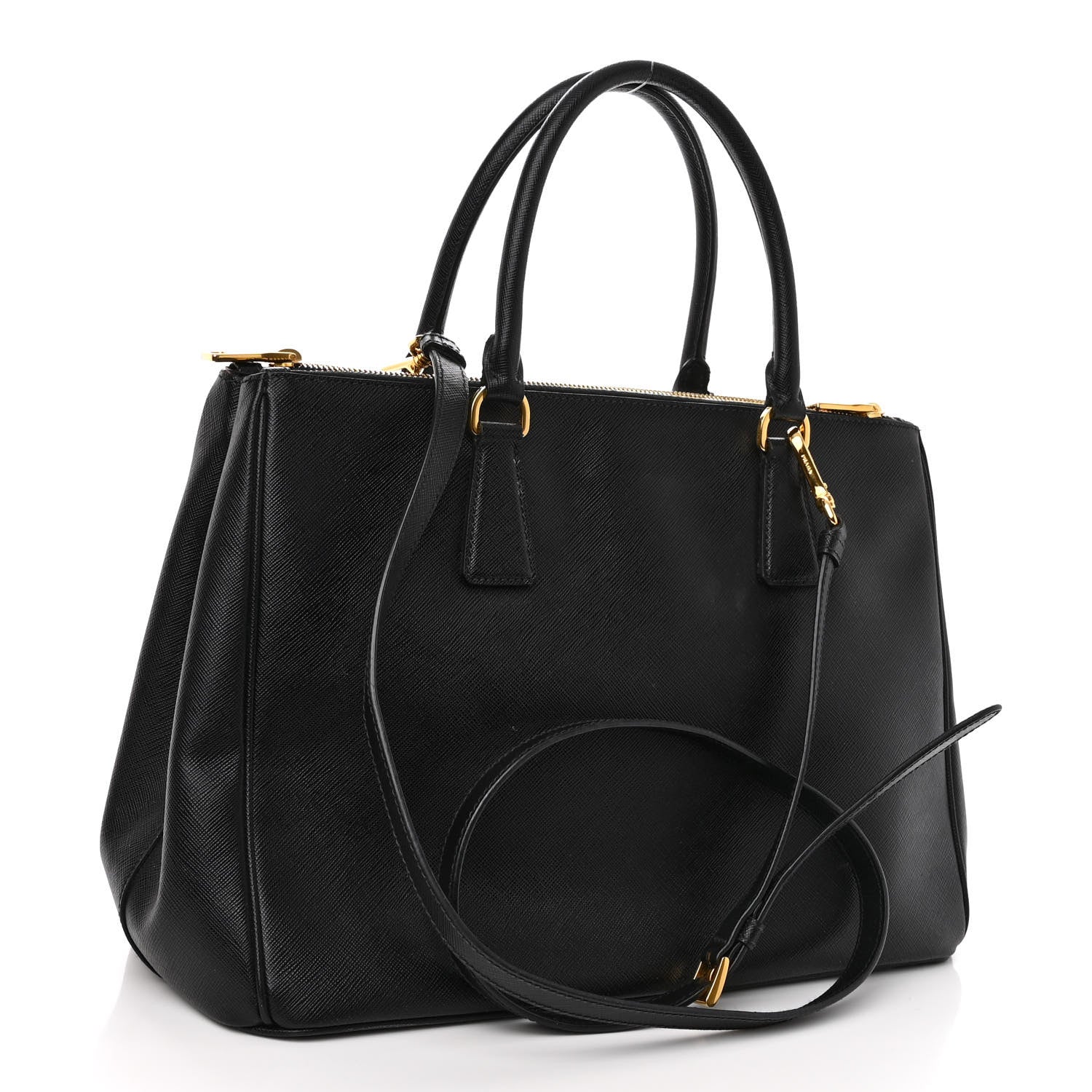 Prada Saffiano Medium Galleria Double Zip Tote Black 3 of 11