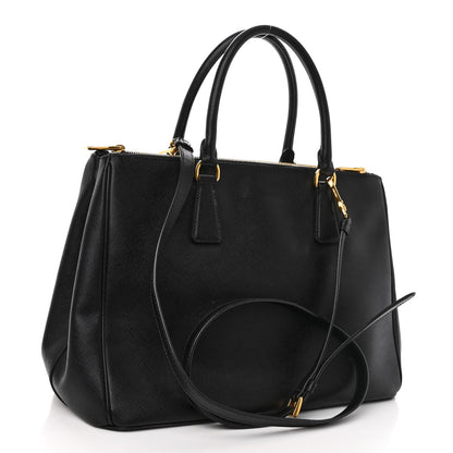 Prada Saffiano Medium Galleria Double Zip Tote Black 3 of 11