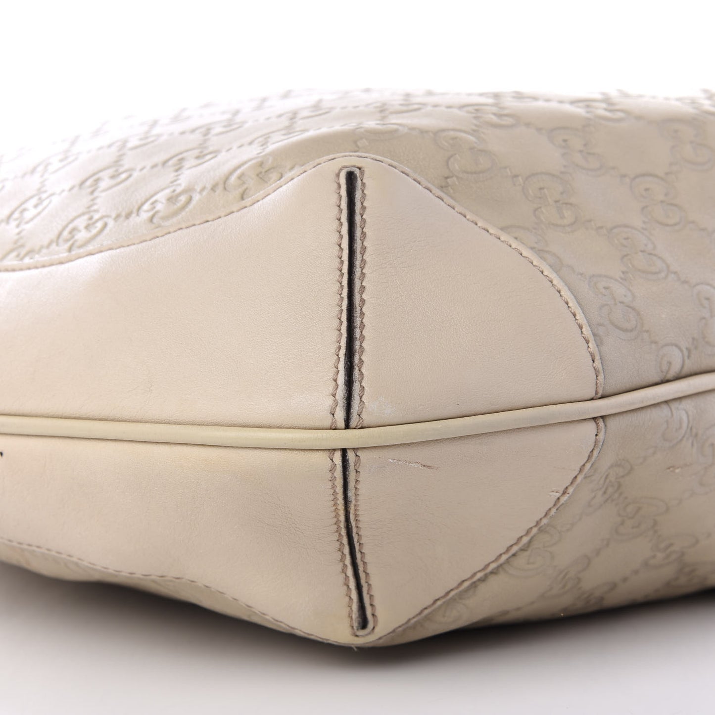 Guccissima Medium Peggy Bamboo Top Handle Bag Ivory