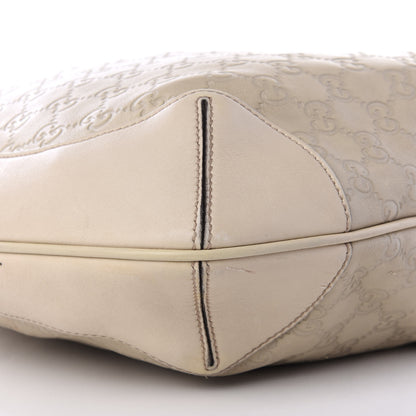 Gucci Guccissima Medium Peggy Bamboo Top Handle Bag Ivory 6 of 8