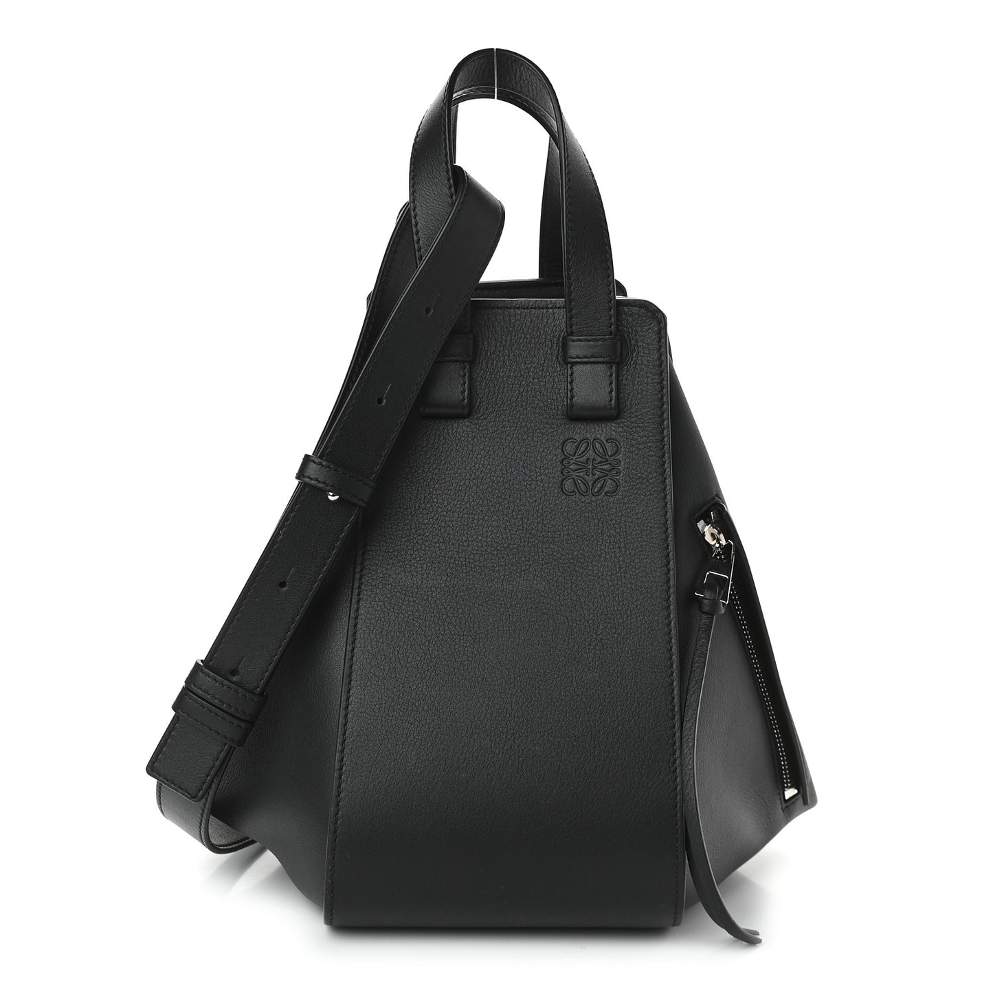 Calfskin Small Hammock Shoulder Bag Black
