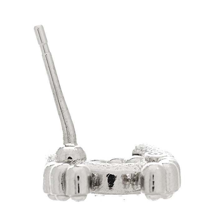 Chanel Crystal Pearl CC Earrings Silver 5 of 5