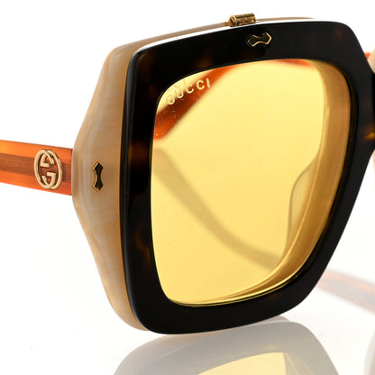 Gucci Acetate Oversized Flip Up Sunglasses GG0088S Tortoise 6 of 9