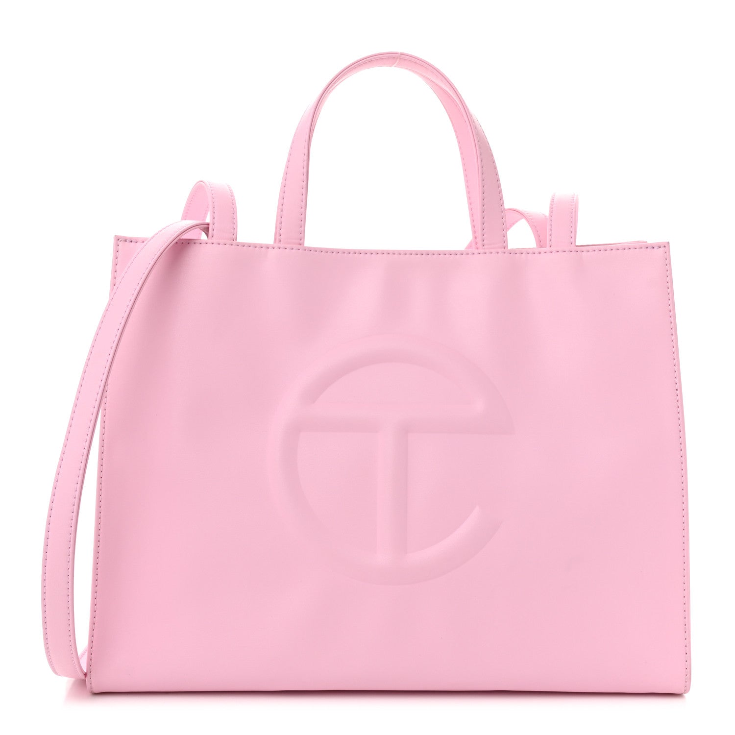 Telfar Vegan Leather Medium Shopping Bag Bubblegum 1 of 10