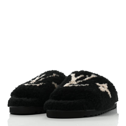 Louis Vuitton Shearling Paseo Flat Comfort Mule 39 Black 3 of 8