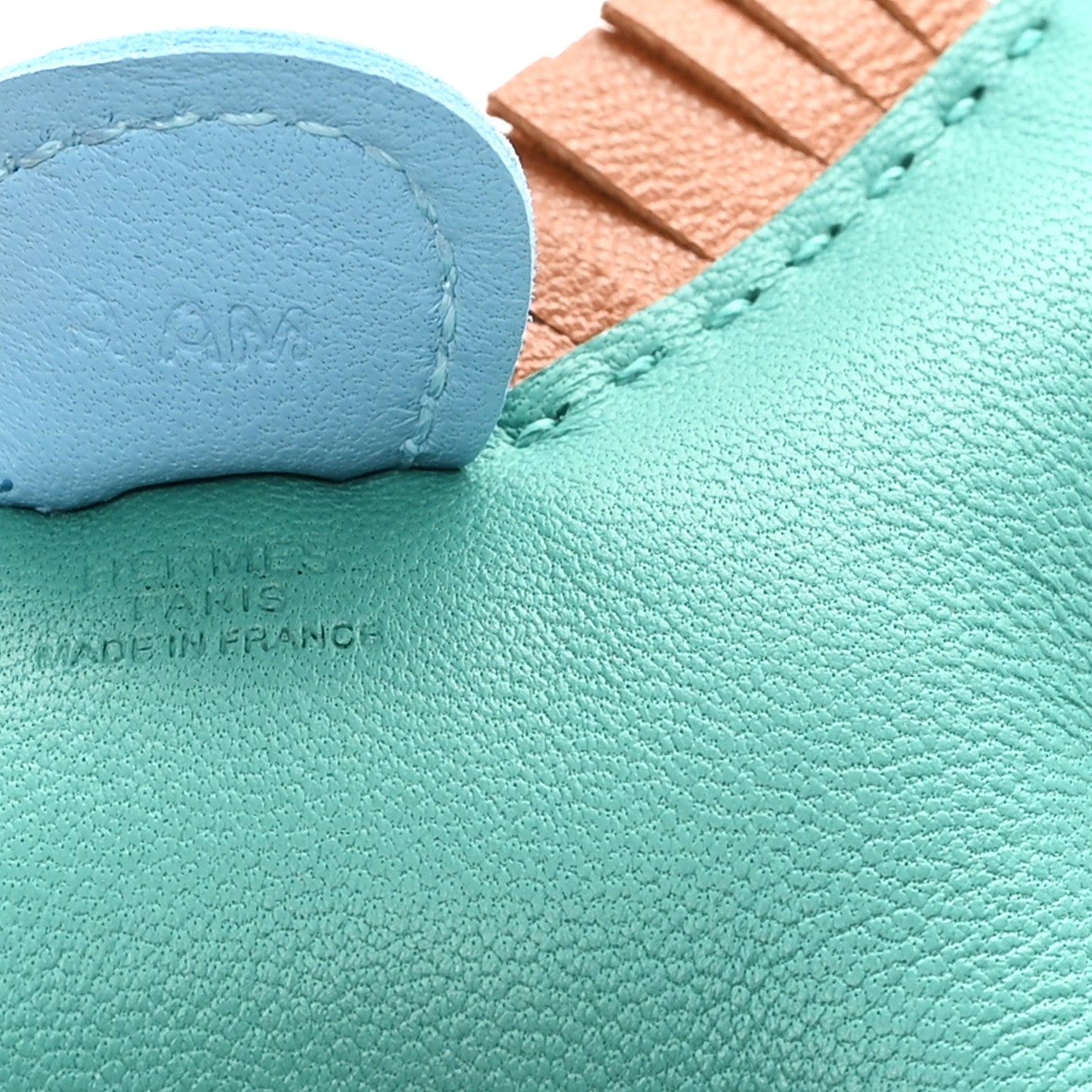 Hermes Milo Lambskin Grigri Rodeo Horse Bag Charm PM Vert Verone Gold Celeste 3 of 4