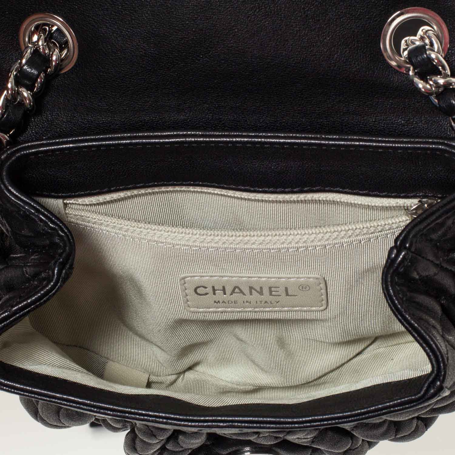 Chanel Washed Lambskin Mini Chain Around Messenger Black 8 of 9