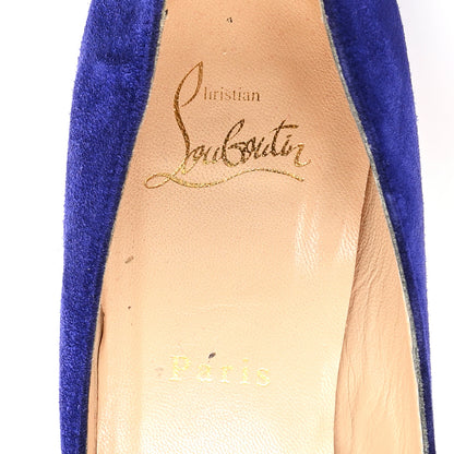 Christian Louboutin Suede Pigalle Follies 100 Pumps 38.5 Royal Blue 8 of 8