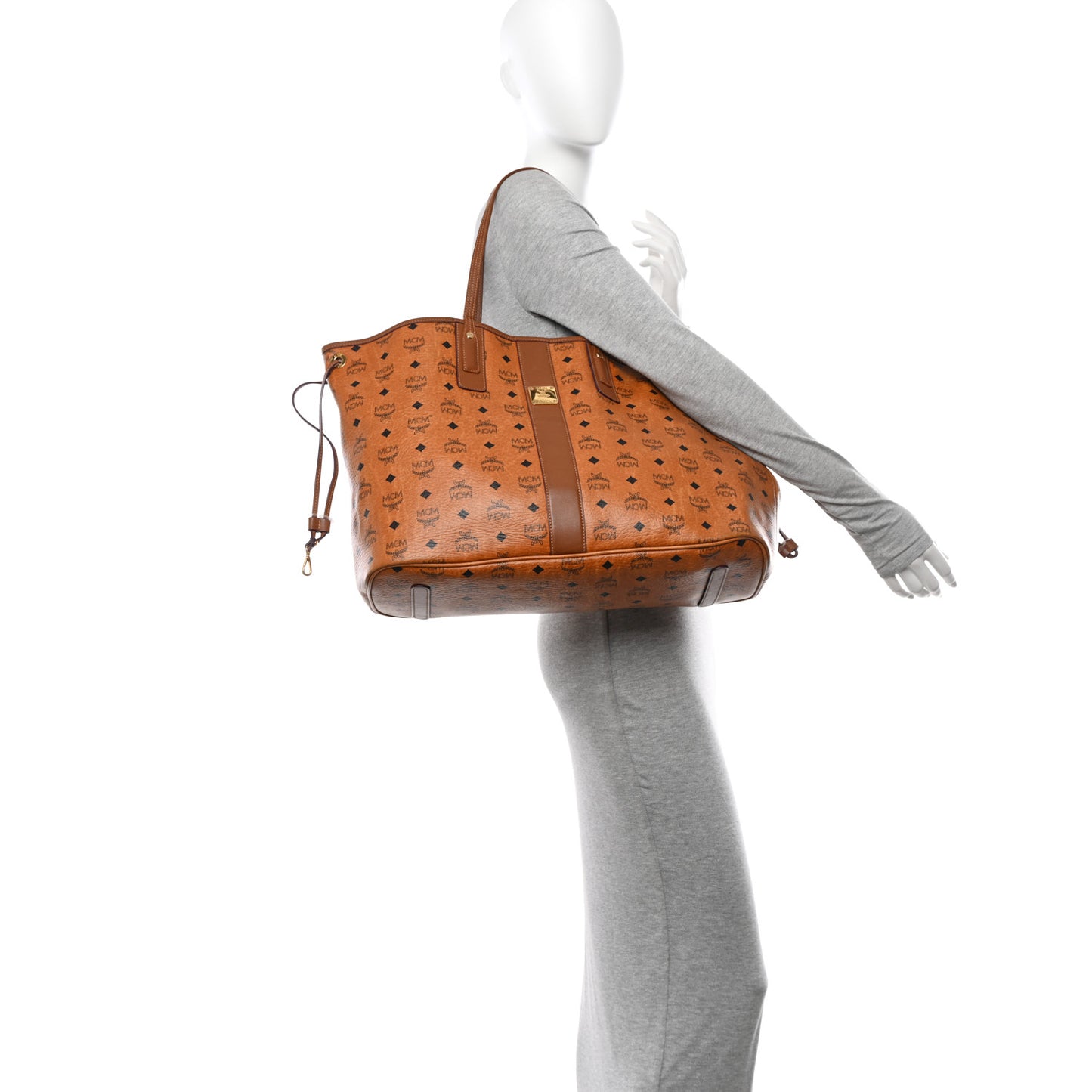 Visetos Large Liz Reversible Shopper Tote Cognac