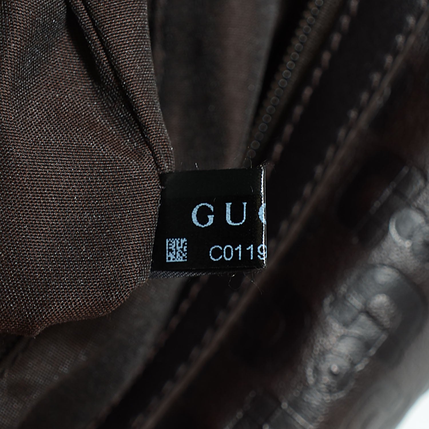Gucci Calfskin Embossed Horsebit Nail Boston Dark Brown 9 of 9