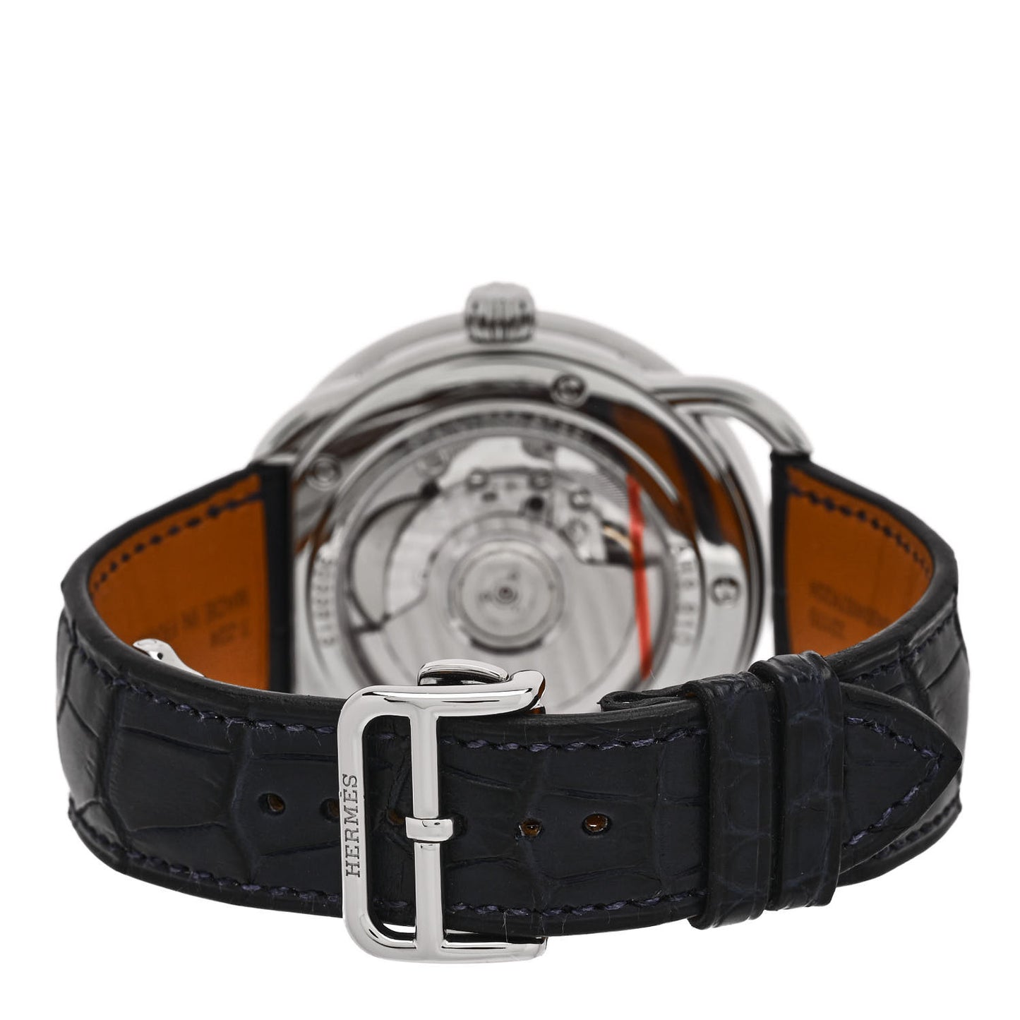Stainless Steel Alligator 43mm Arceau Grande Lune Automatic Watch Bleu Abysse