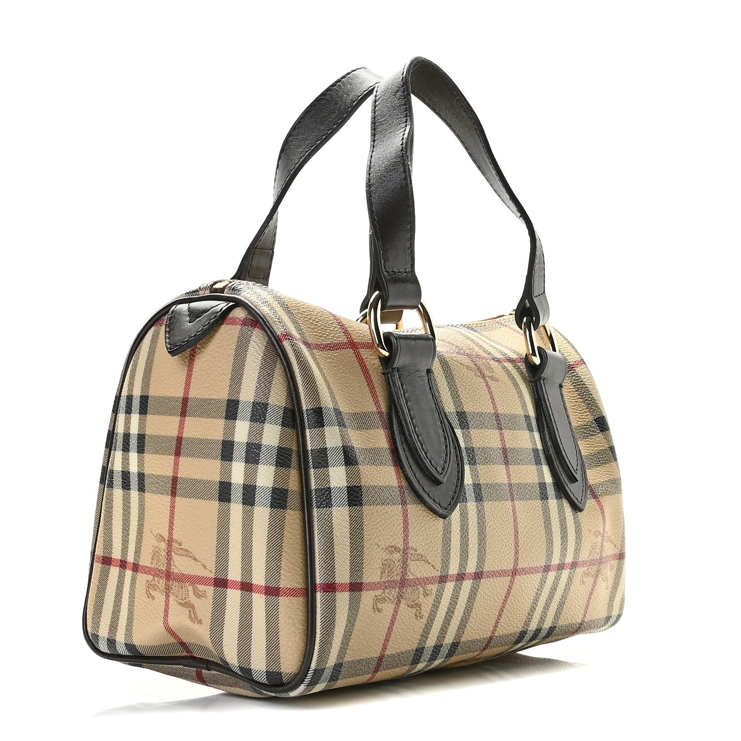 Burberry Haymarket Check Small Chester Bowling Bag Chocolate 3 of 10