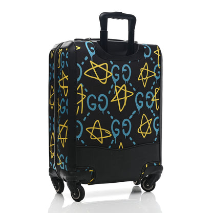 Gucci Nylon GucciGhost Carry On Trolley Black New Acquamarine 4 of 12