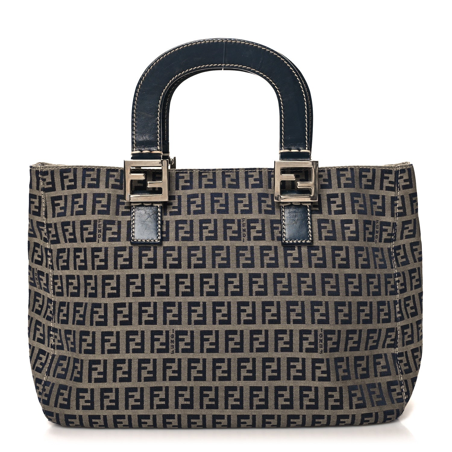 Fendi Zucchino Tote Navy Blue 1 of 10