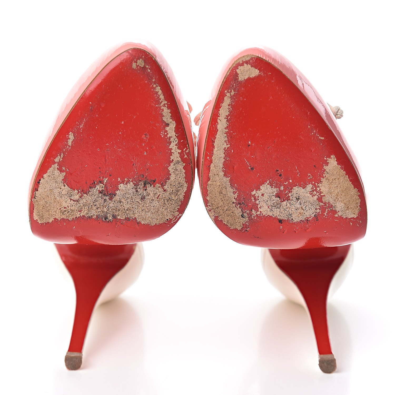 Christian Louboutin Patent Georgineta 120 Platform Slingback Pumps 40 Guimauve 5 of 10