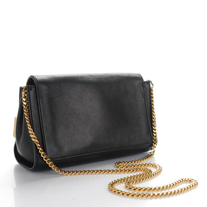 Chloe Lambskin Medium Elle Chain Clutch Black 3 of 7
