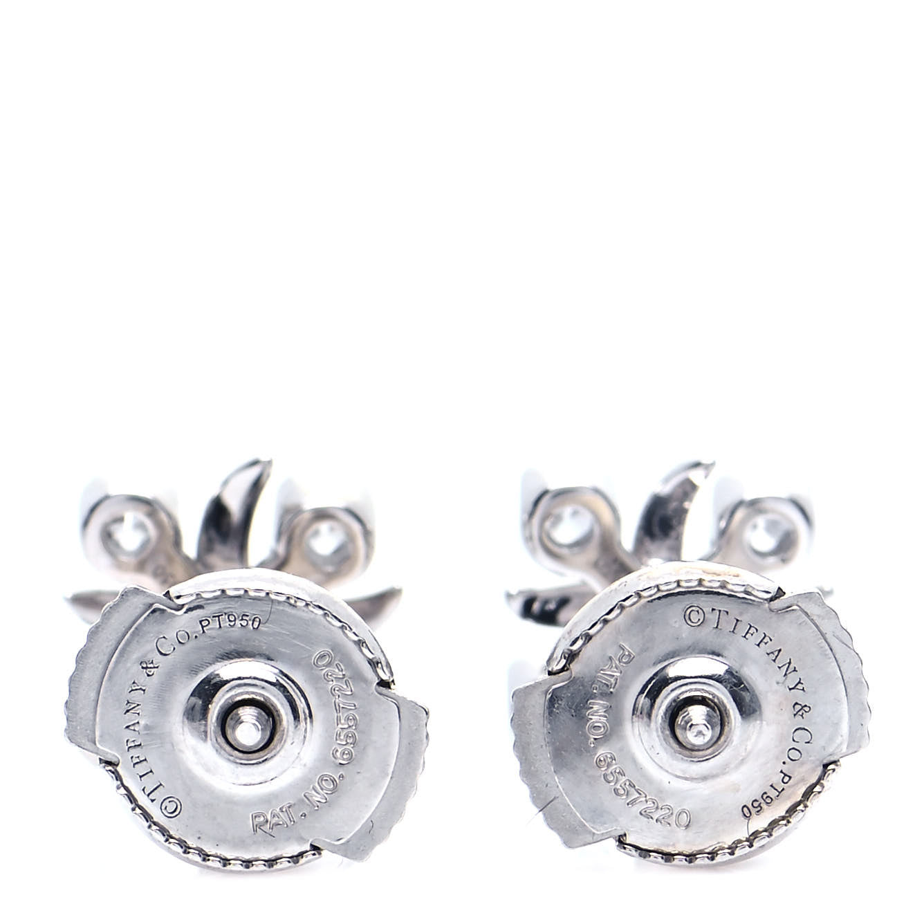 Tiffany Platinum Diamond Schlumberger Lynn Earrings 3 of 6