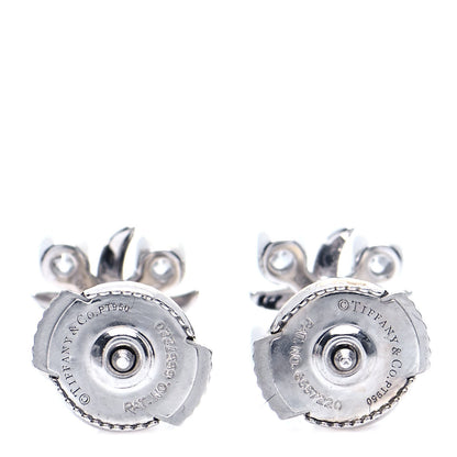 Tiffany Platinum Diamond Schlumberger Lynn Earrings 3 of 6