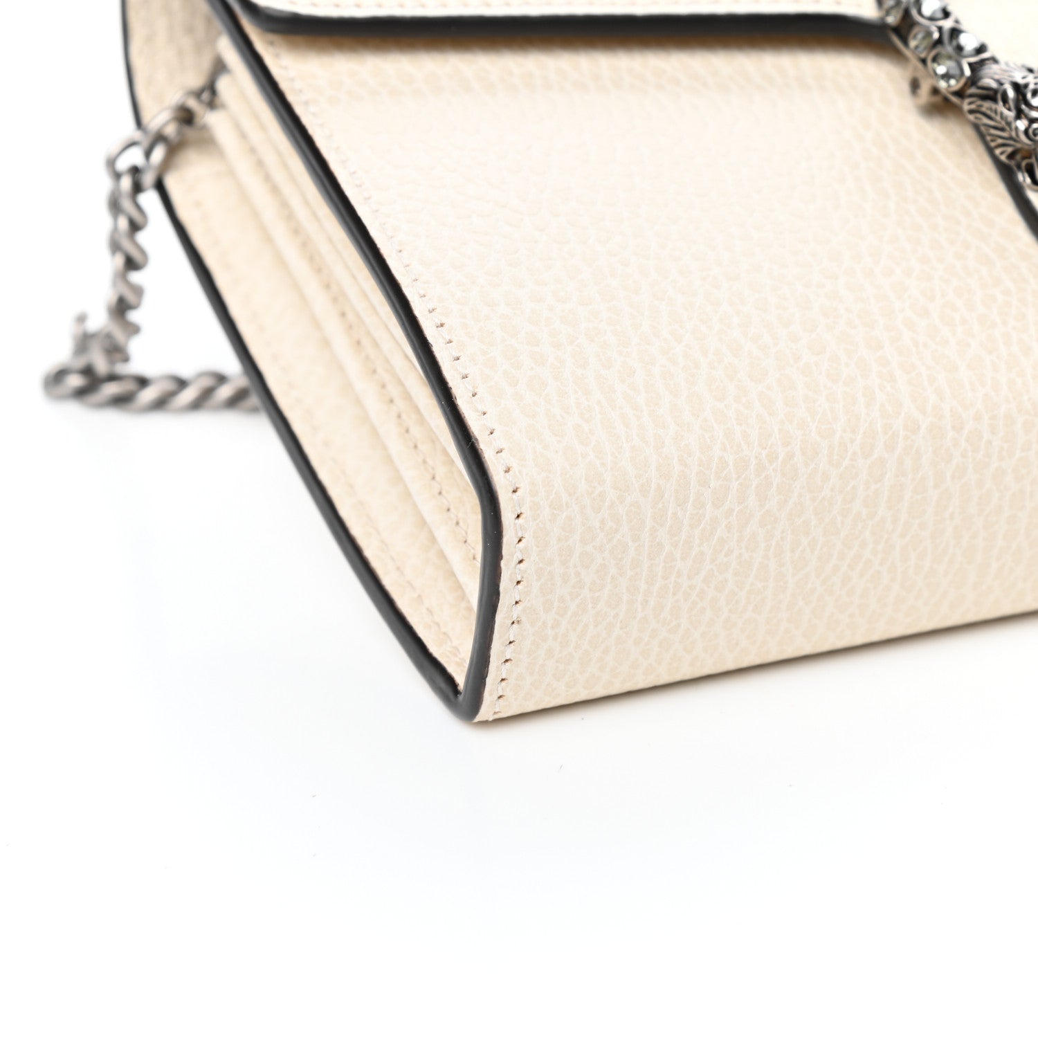 Gucci Dollar Calfskin Mini Dionysus Chain Wallet Mystic White 7 of 9