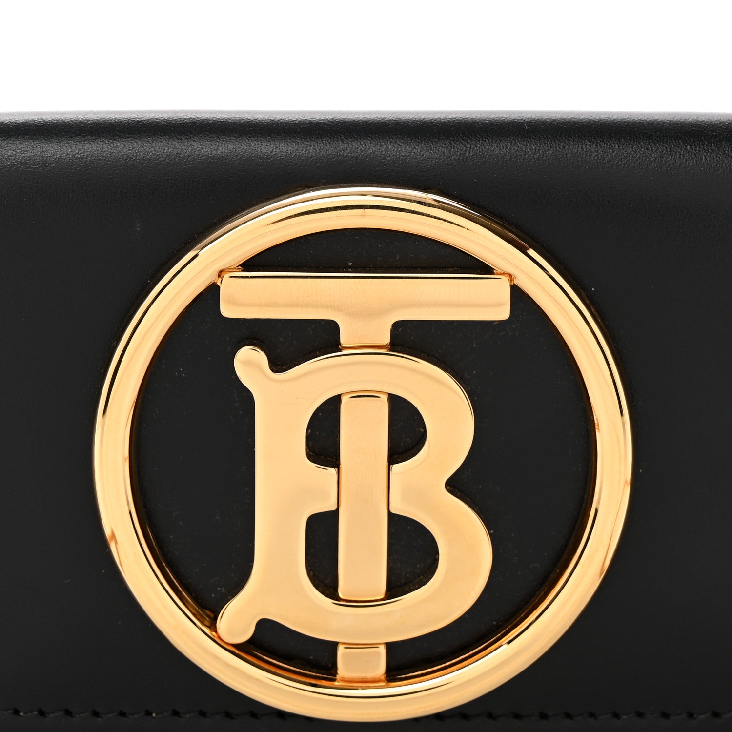 Burberry Calfskin TB Mini Jody Chain Card Case Black 8 of 12