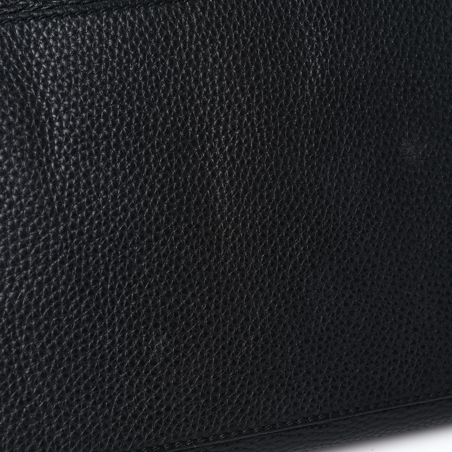 Pebbled Calfskin Large Bamboo Daily Top Handle Bag Black