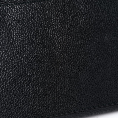 Gucci Pebbled Calfskin Large Bamboo Daily Top Handle Bag Black 16 of 20