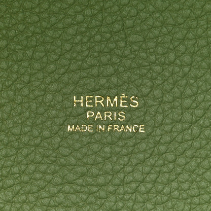 Hermes Taurillon Maurice Picotin Lock 18 PM Vert Criquet 7 of 10