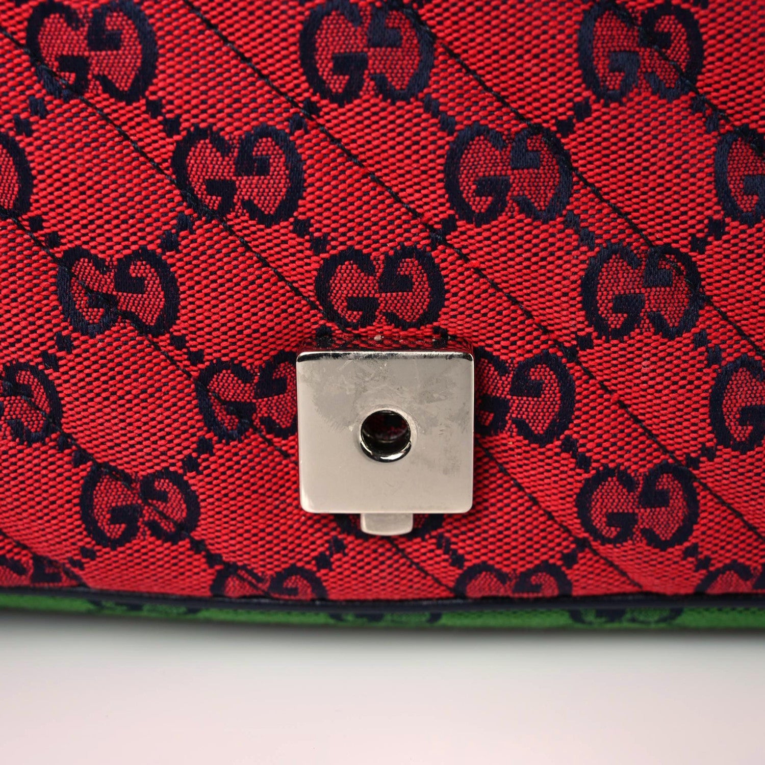 Gucci Monogram Multicolor Matelasse Diagonal Small GG Marmont Shoulder Bag Pink Blue Red Yellow Green 14 of 14